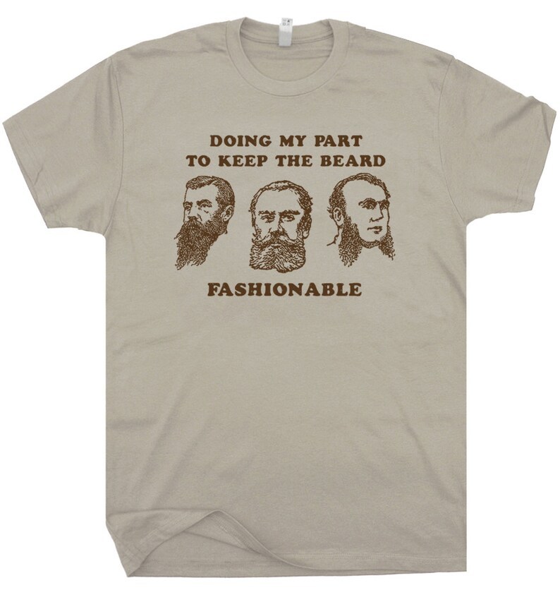 Mens funny beard shirts retro hipster barbershop t shirts beard pun humor shirts