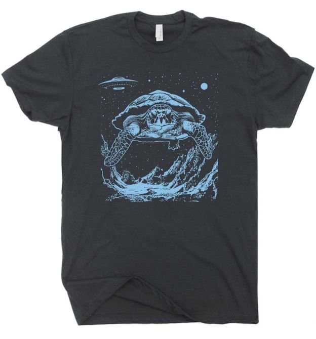 Unisex Turtle UFO Graphic T-Shirt
