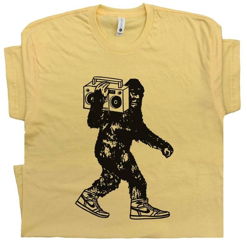 Vintage Hip Hop T Shirt Stereo Record Player Tee Cool Weird Dj Shirts