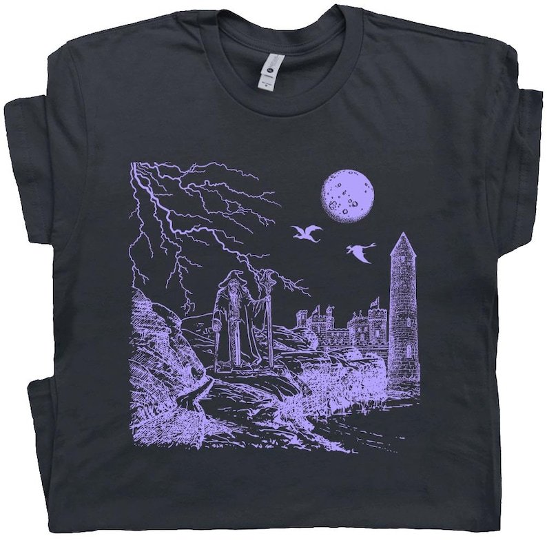 Wizard T-shirts for men and women, magic dragon, mystery, witchcraft, 