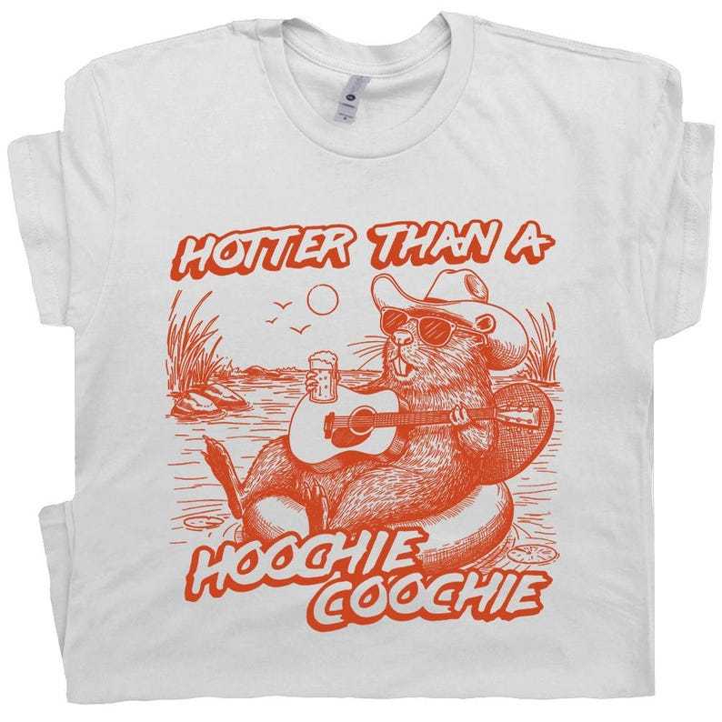 Hotter Than A Hoochie Coochie T Shirt 90s Country Music Women's Shirts
