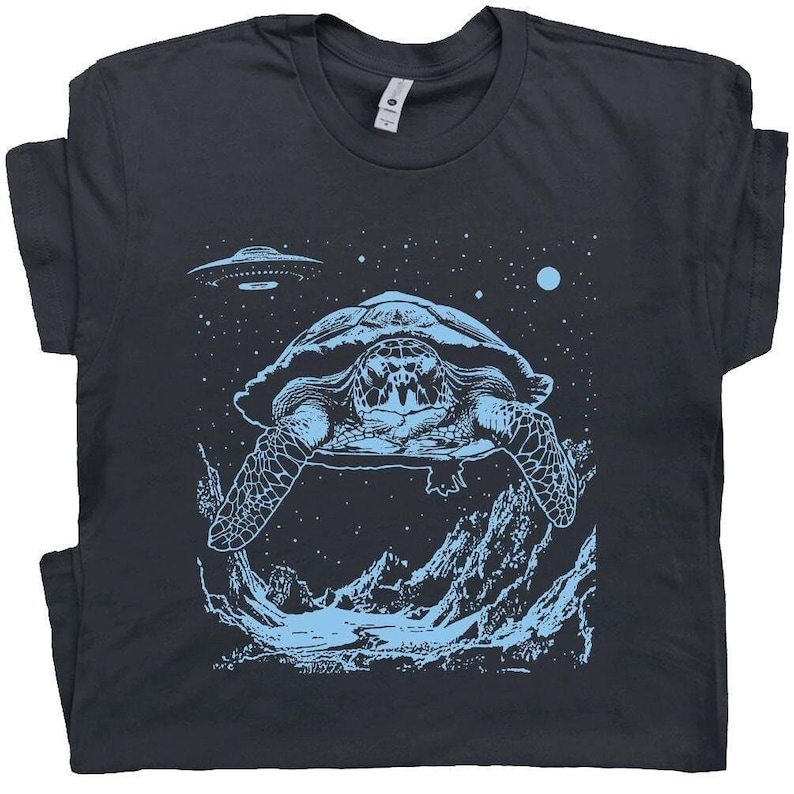 Unisex Turtle UFO Graphic T-Shirt