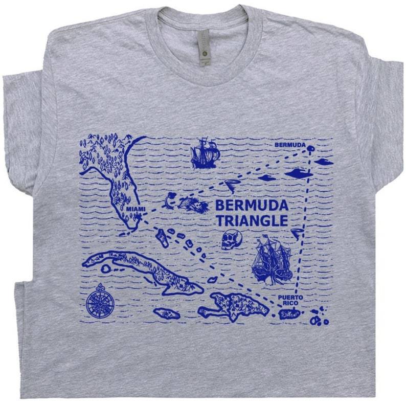 Bermuda Triangle T Shirt Caribbean Shirt For Men Women Kids Cool UFO S