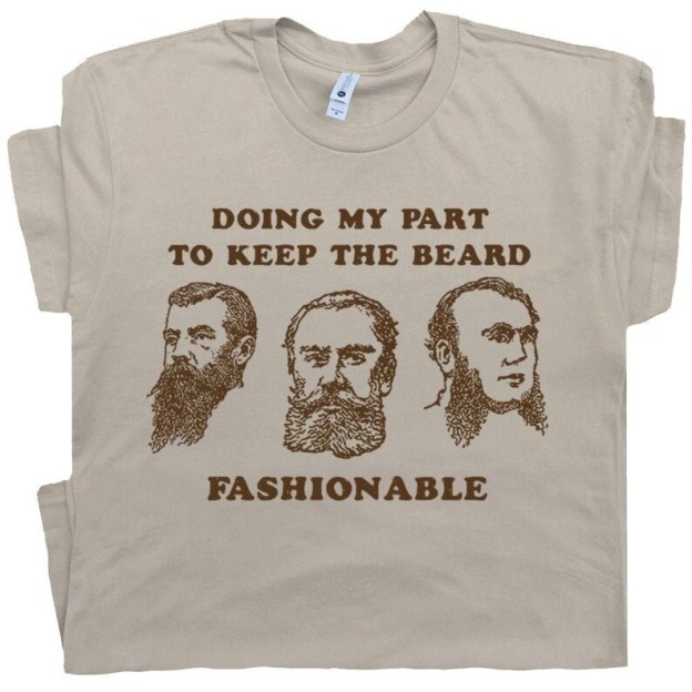 Mens funny beard shirts retro hipster barbershop t shirts beard pun humor shirts