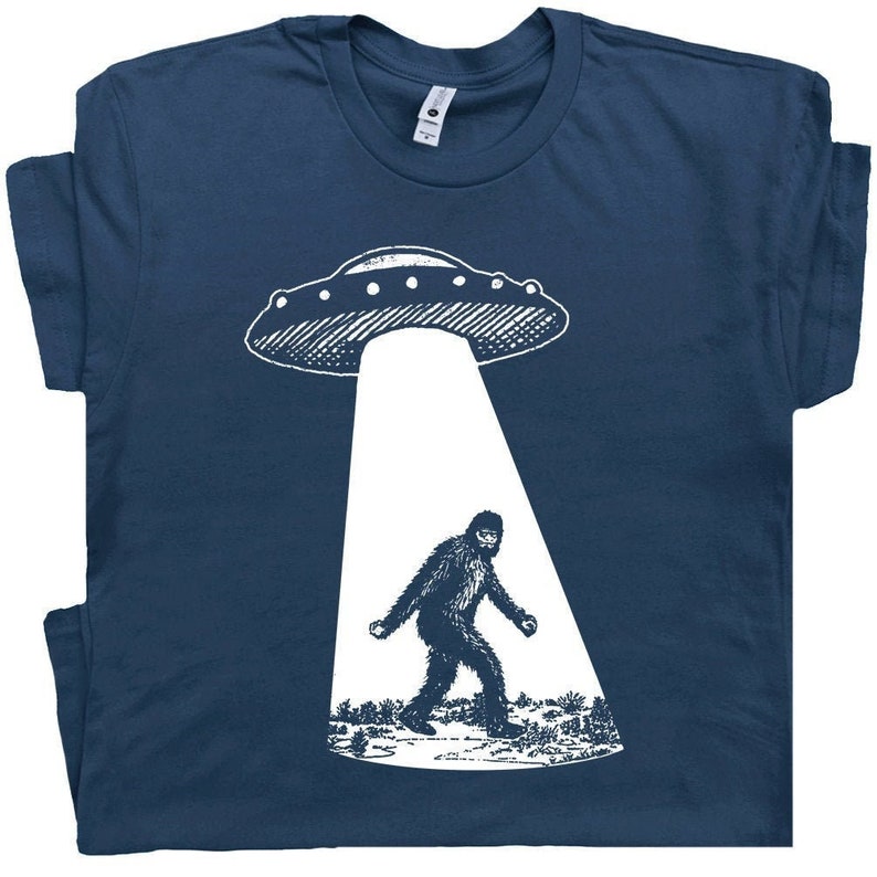 Alien Bigfoot UFO Abduction T-Shirt