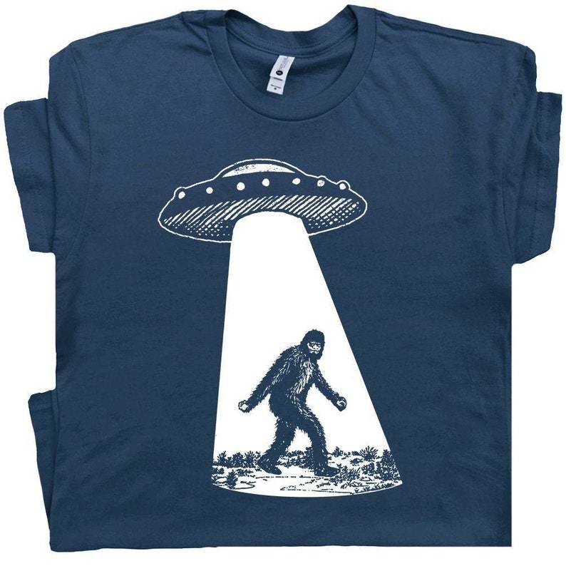 Alien Bigfoot UFO Abduction T-Shirt