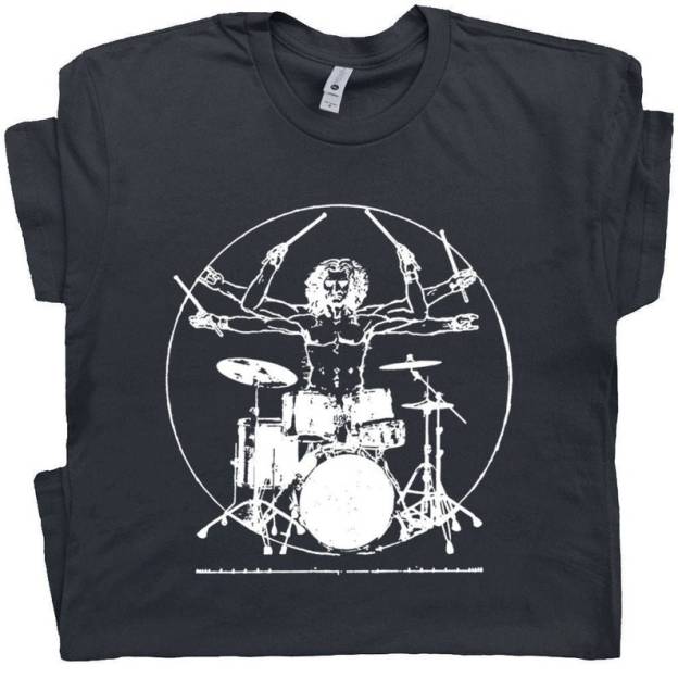 Drum Sets for Men and Women Boys Da Vinci Drums Graphic T-Shirt