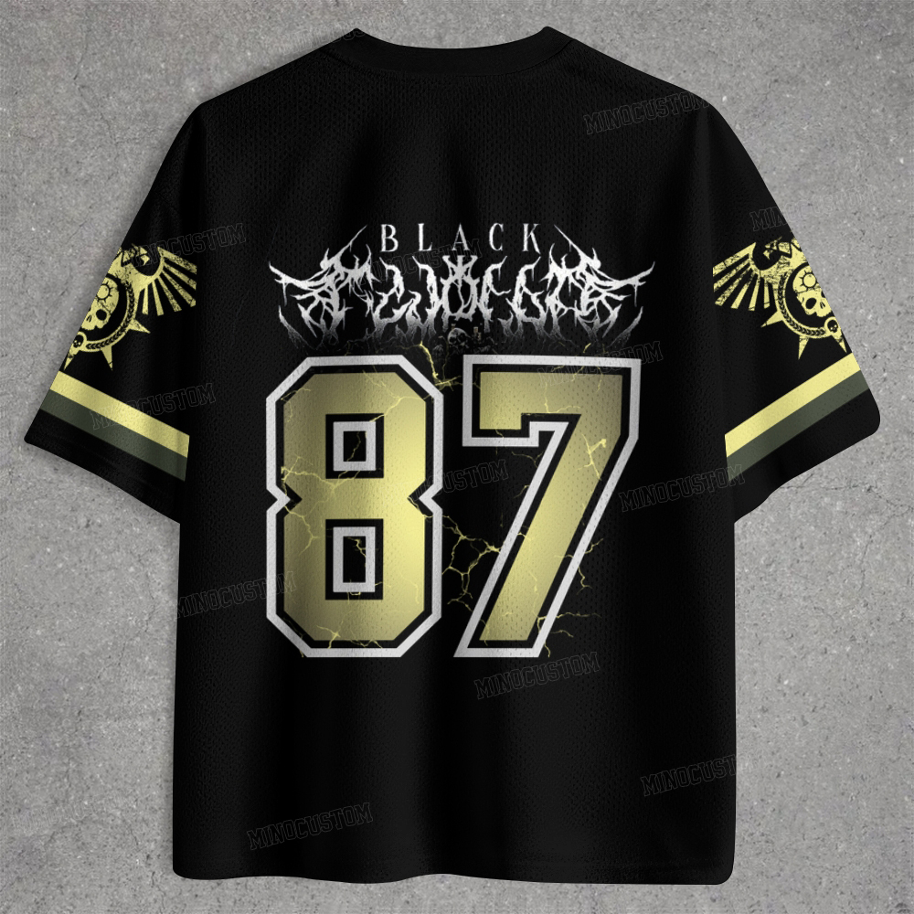 Space Marine Black Templar Metal  Jersey Shirts 