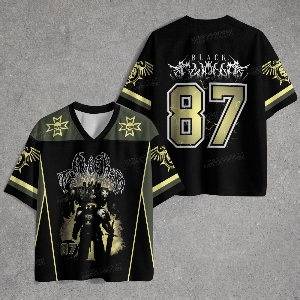Space Marine Black Templar Metal  Jersey Shirts 