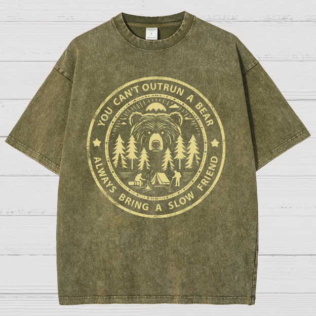 You Can't Outrun A Bear Vintage Distressed T-shirt