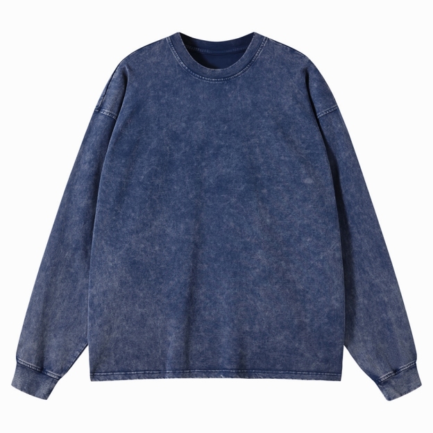 Vintage Classic Washed Long-Sleeved T-Shirt