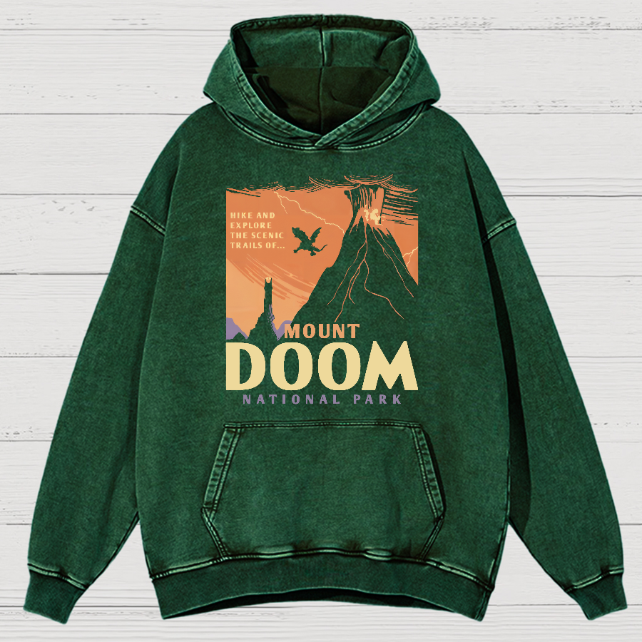 Mount Doom National Park Vintage Distressed Hoodie