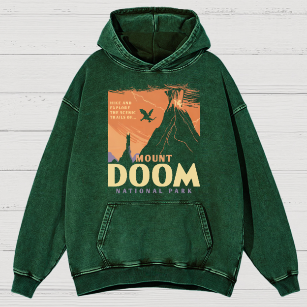 Mount Doom National Park Vintage Distressed Hoodie