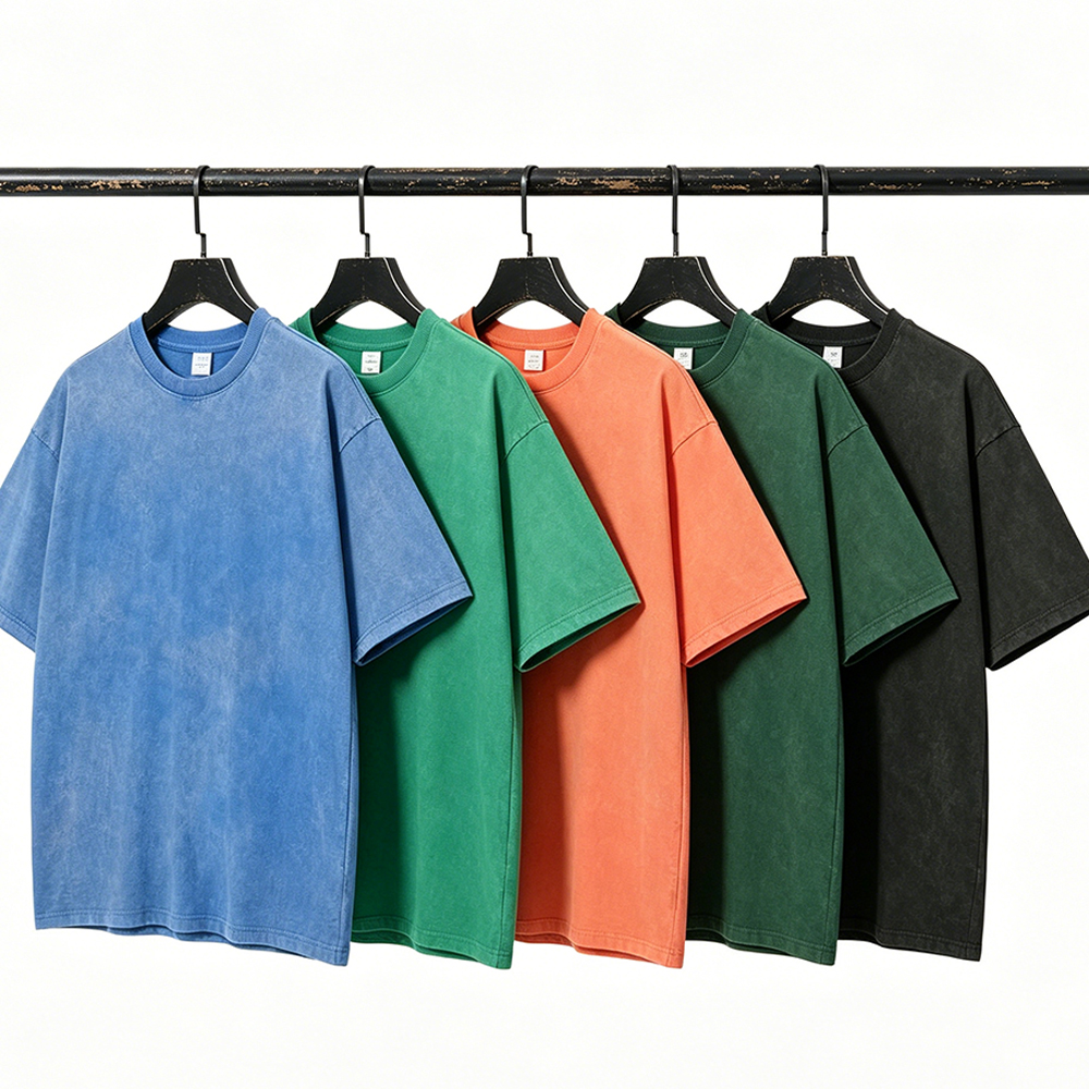 Solid Color Retro Washed T-Shirt