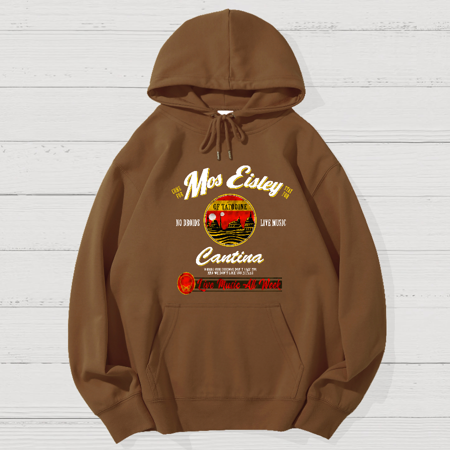 Mos Eisley Cantina Tatooine Graphic Star Battles Print Geek Cotton Hoodie