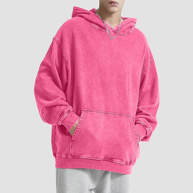 Solid Color Retro Washed Hoodies