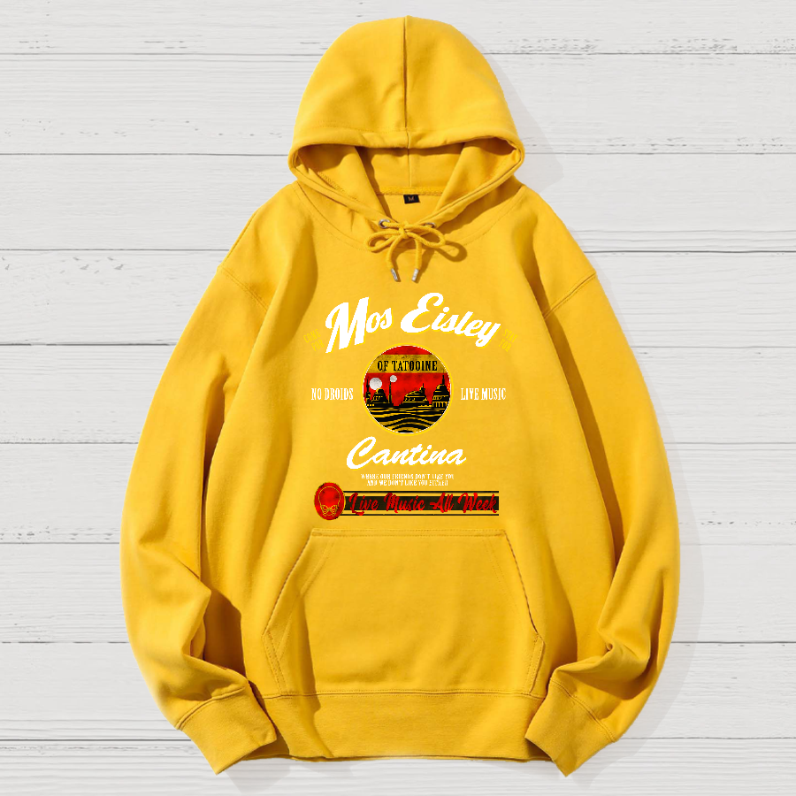 Mos Eisley Cantina Tatooine Graphic Star Battles Print Geek Cotton Hoodie