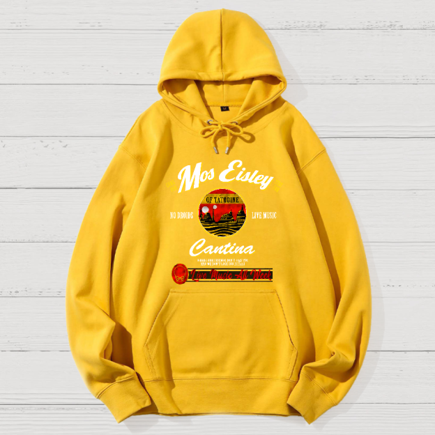 Mos Eisley Cantina Tatooine Graphic Star Battles Print Geek Cotton Hoodie