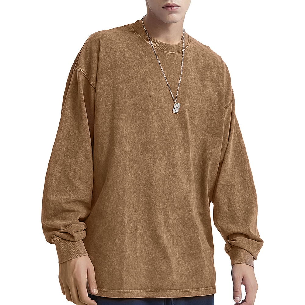 Vintage Classic Washed Long-Sleeved T-Shirt