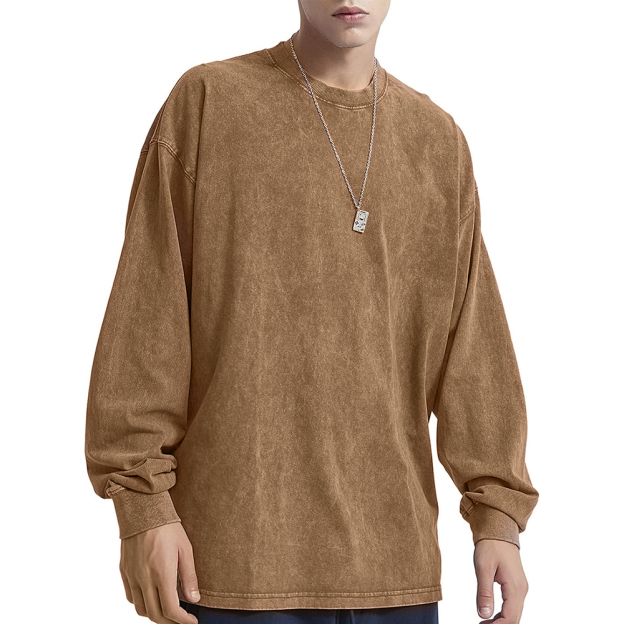 Vintage Classic Washed Long-Sleeved T-Shirt