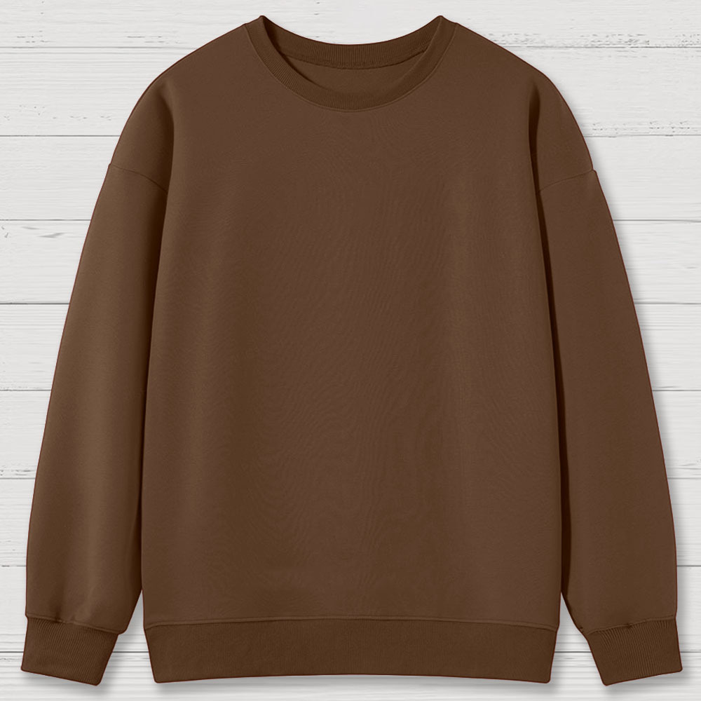 Solid Color Retro Cotton Sweatshirts