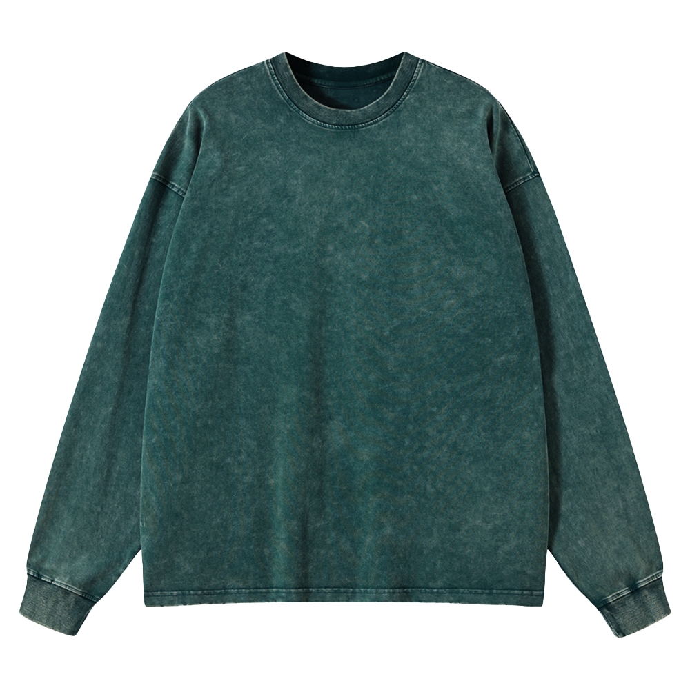 Vintage Classic Washed Long-Sleeved T-Shirt