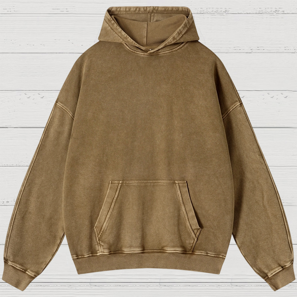 Solid Color Retro Washed Hoodies