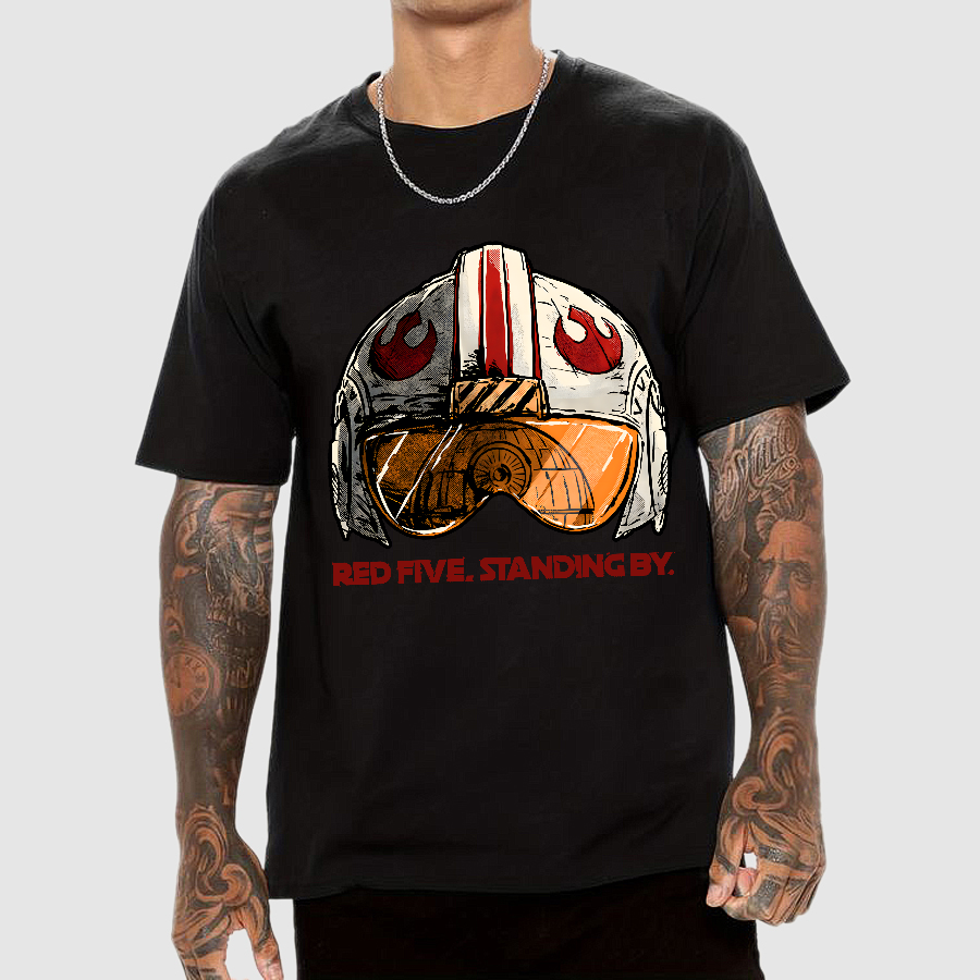 Red Five Standing By Geek T-Shirt