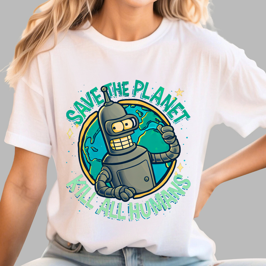 Save The Planet Kill All Humans Geek T-Shirt