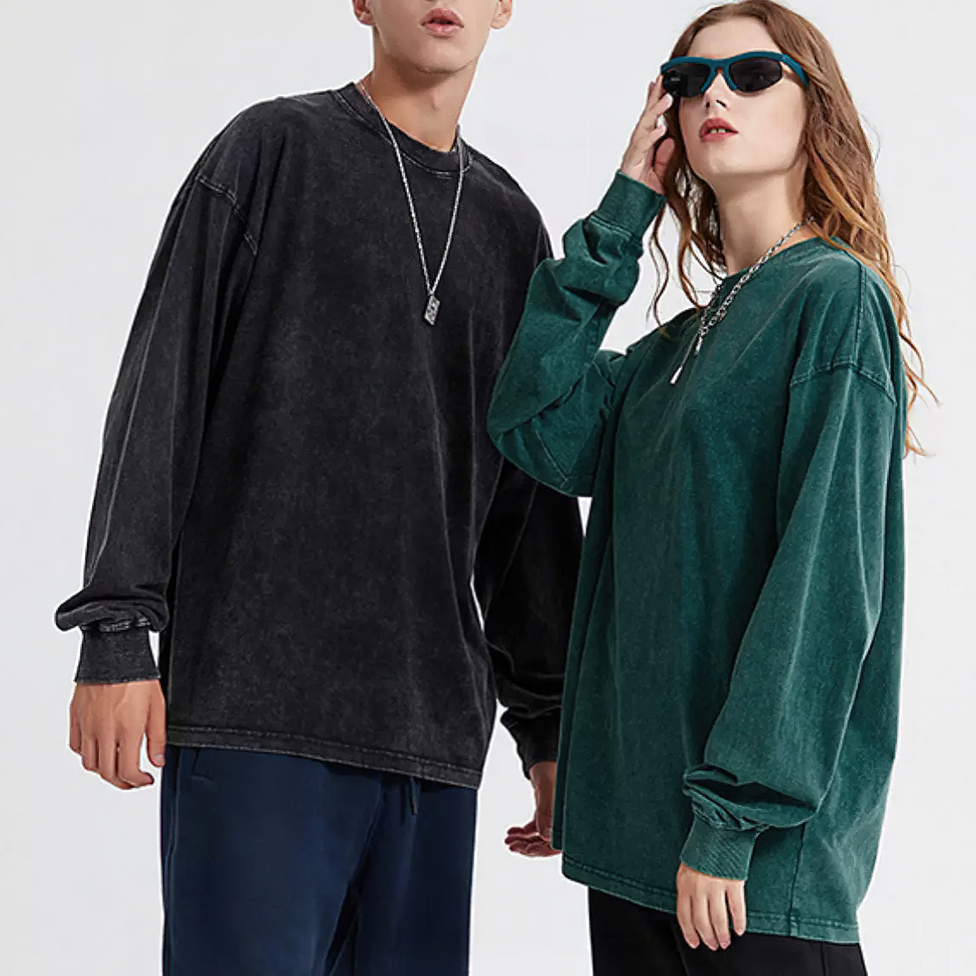 Vintage Classic Washed Long-Sleeved T-Shirt