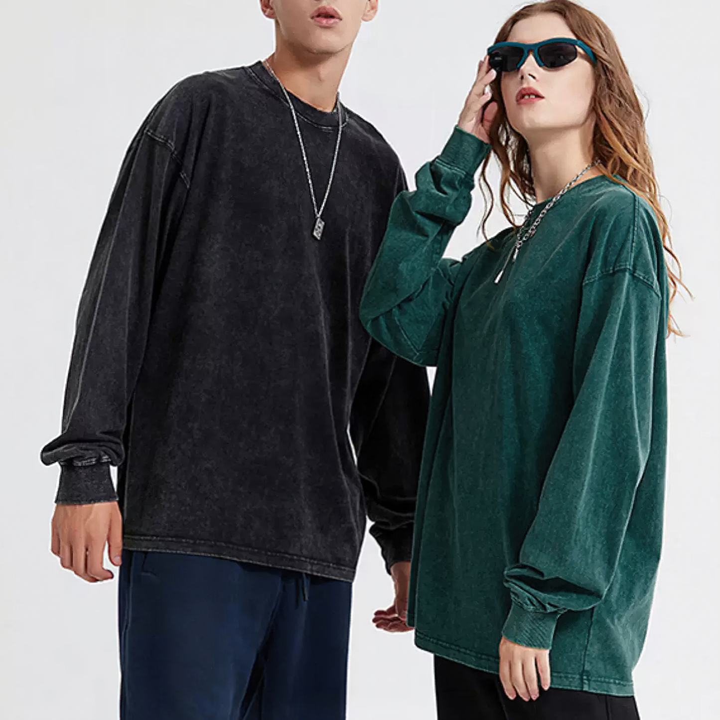 Vintage Classic Washed Long-Sleeved T-Shirt