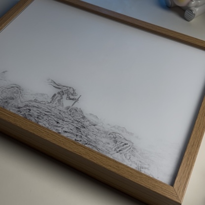 Elden-Inspired LED Light Painting – Fantasy Wall Frame Art