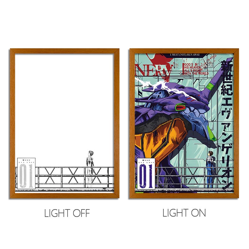 EVA Anime LED Light Painting Neon Genesis Evangelion Light Box