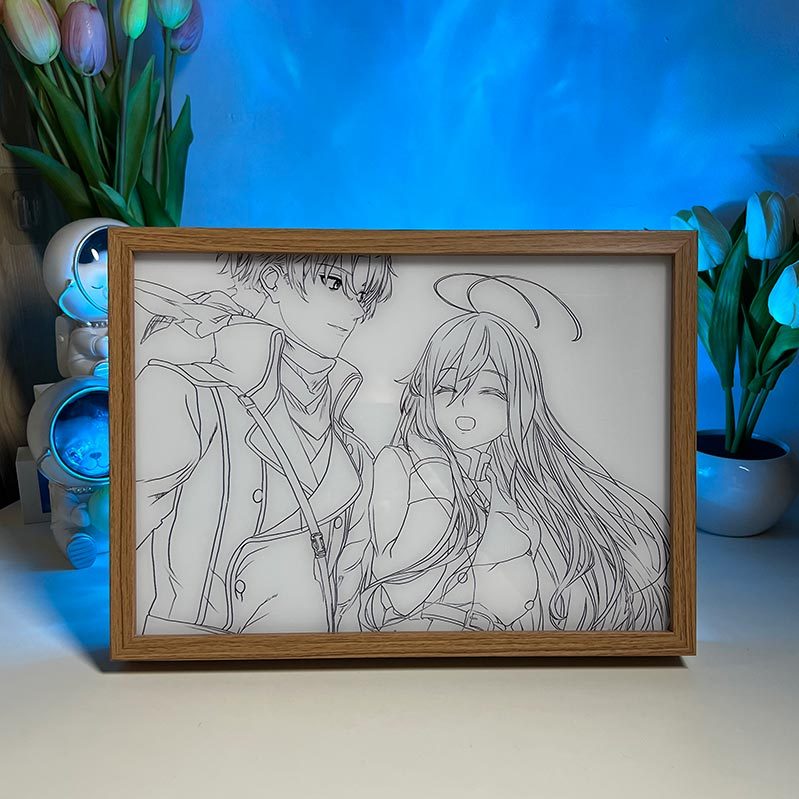 86: Eighty-Six Anime LED Light Painting - Glowing Photo Frame Night Light