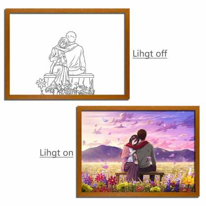 Attack on Titan Anime Light Box – LED Light Painting Photo Frame & Anime Merch Wall Art