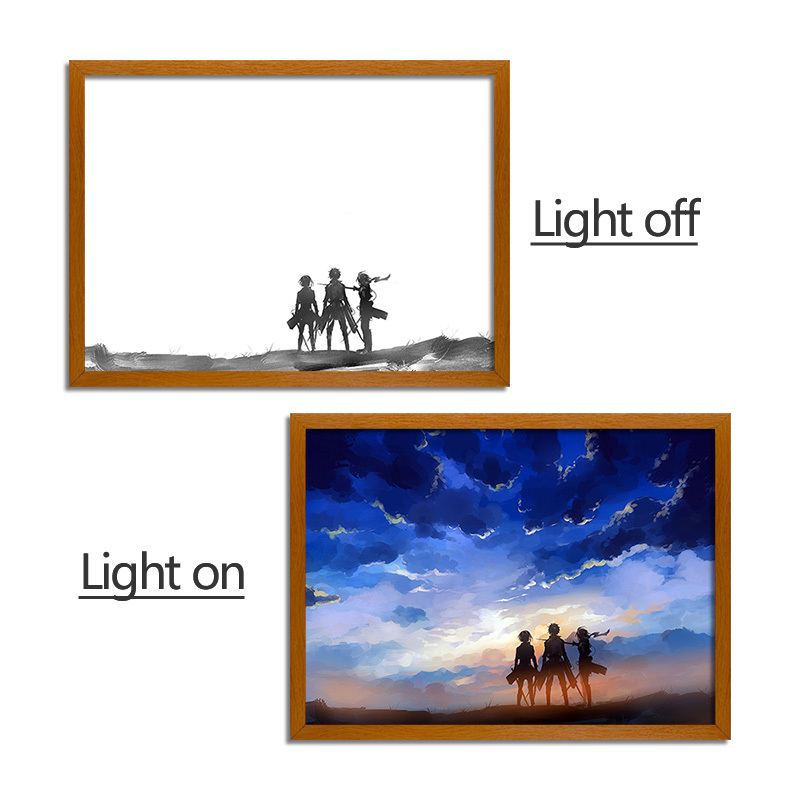 Attack on Titan Anime Light Box – LED Light Painting Photo Frame & Anime Merch Wall Art