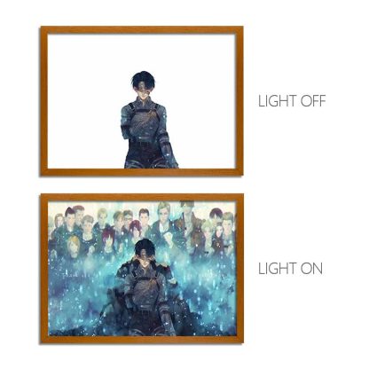 AOT Anime LED Light Painting Photo Frame Wall Art