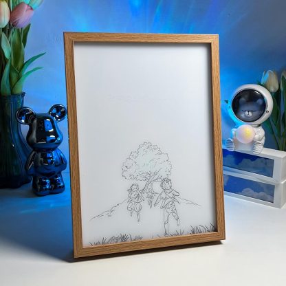 Attack on Titan Anime Light Box Promise Beneath the Tree LED Light Painting Art Frame AOT8