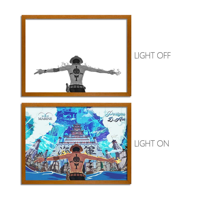 OP Series LED Light Painting Anime Photo Frame Wall Art