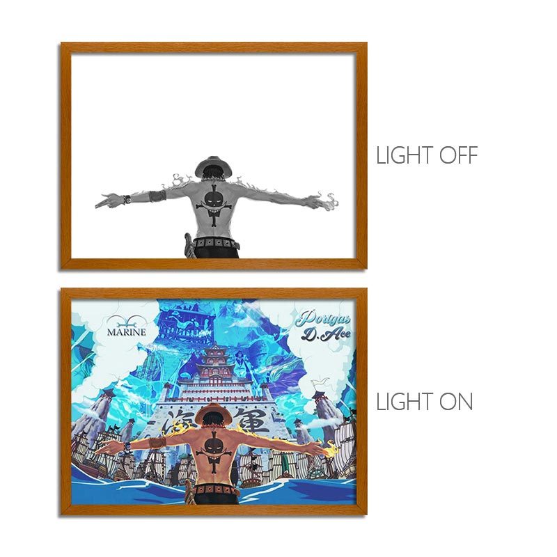 OP Series LED Light Painting Anime Photo Frame Wall Art