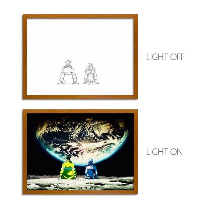Cyber Series LED Light Painting Anime Photo Frame Wall Art