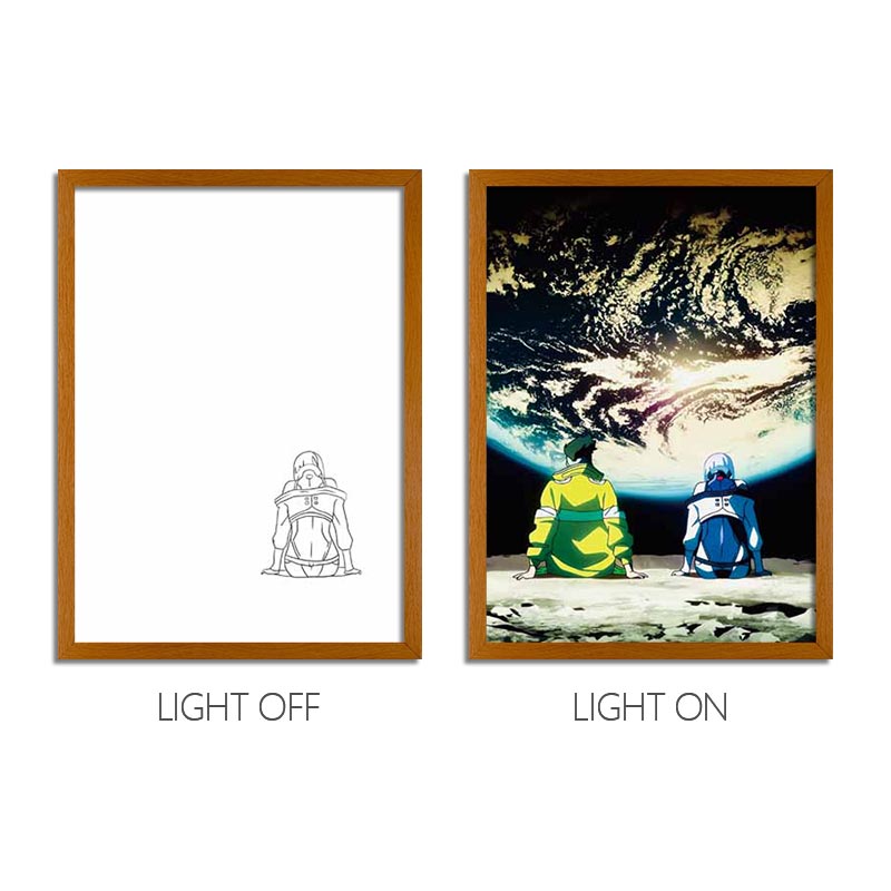 Cyber Series LED Light Painting Anime Photo Frame Wall Art