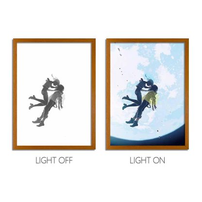 Cyber Series LED Light Painting Anime Photo Frame Wall Art