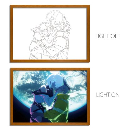 Cyberpunk: Edgerunners LED Light Painting – Anime Light Box Photo Frame Wall Art