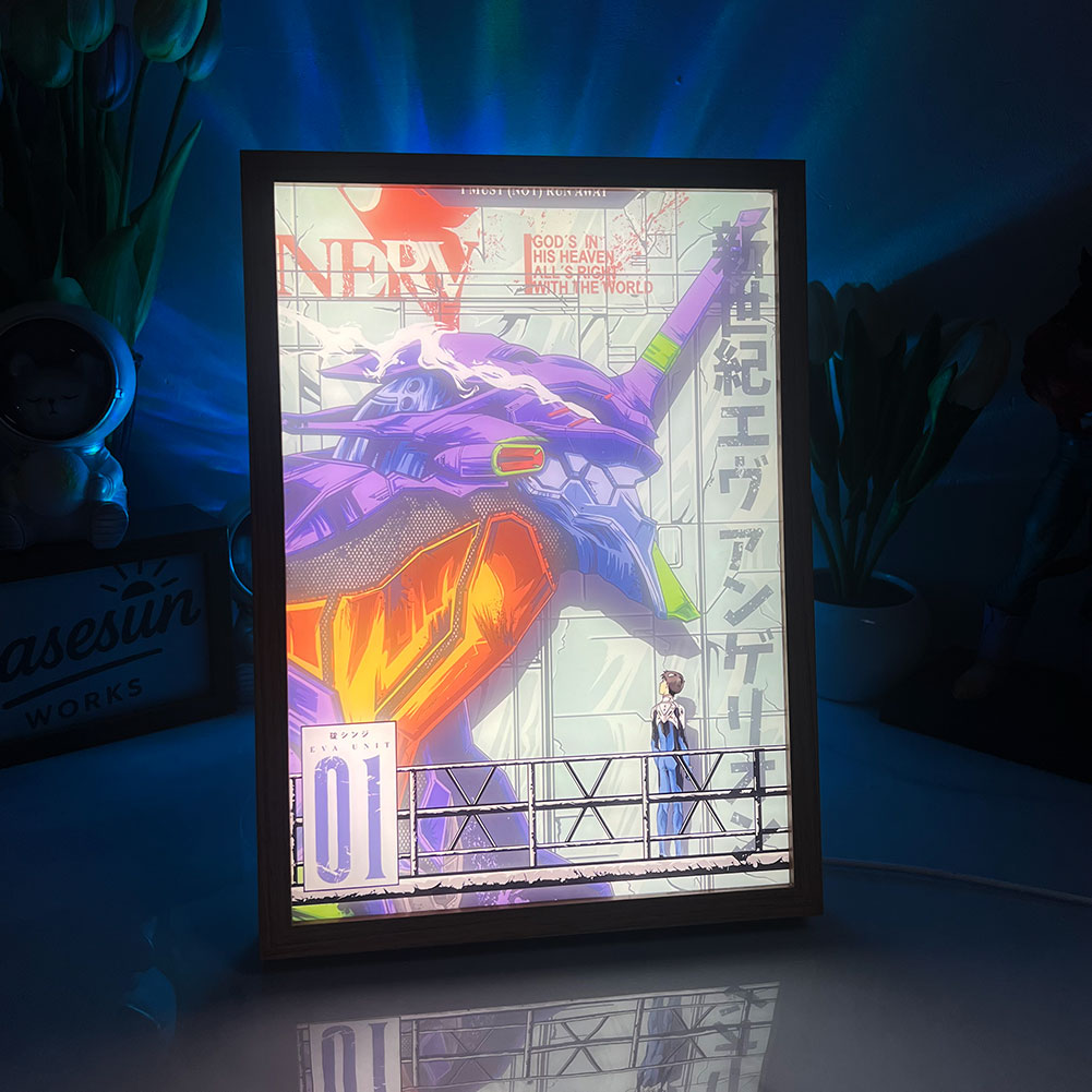 EVA Anime LED Light Painting Neon Genesis Evangelion Light Box
