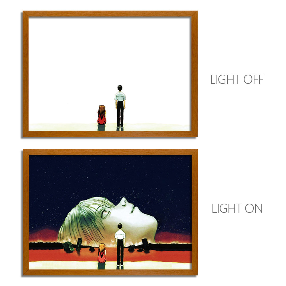 EVA Anime LED Light Painting Neon Genesis Evangelion Light Box
