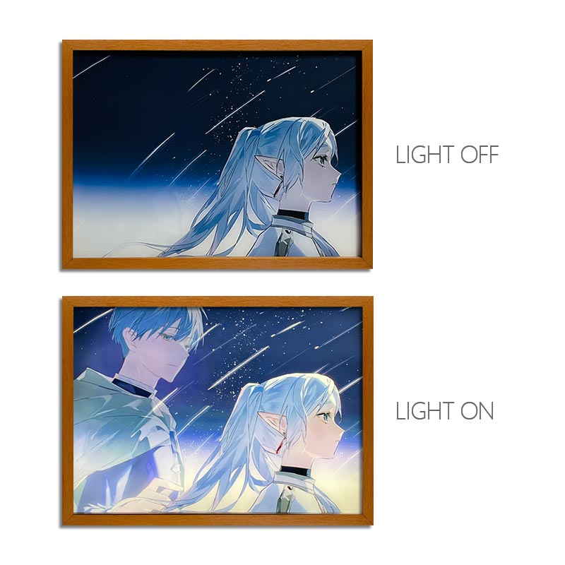 Frieren: Beyond Journey's End Anime LED Light Painting Light Box Photo Frame Wall Art 