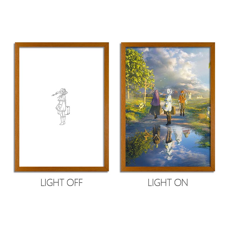 FLL Anime LED Light Painting Photo Frame Wall Art