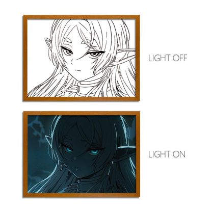 FLL Anime LED Light Painting Photo Frame Wall Art