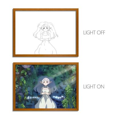 Frieren: Beyond Journey's End Anime LED Light Painting Light Box Photo Frame Wall Art 